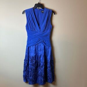 Adrianna Papell Cobalt Blue Midi Dress